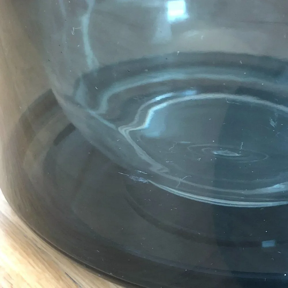 Mid Century Modern Ice Bucket Lucite Smokey Gray Clear Styson Art